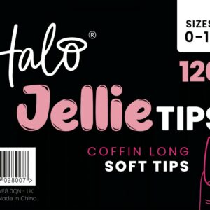 Halo Jellie Nail Tips 120s Coffin Long Artwork - JCL100