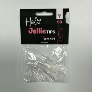 Halo Jellie Nail Tips 50st Coffin Long Sizes 7 - JCL117