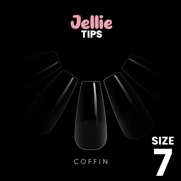 Halo Jellie Nail Tips 50st Coffin Sizes 7 - JC117