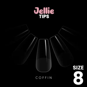 Halo Jellie Nail Tips 50st Coffin Sizes 8 - JC118