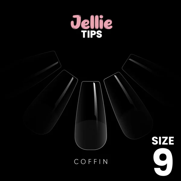 Halo Jellie Nail Tips 50st Coffin Sizes 9 - JC119