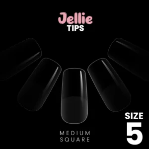 Halo Jellie Nail Tips 50st Medium Square Sizes 5 - JM115