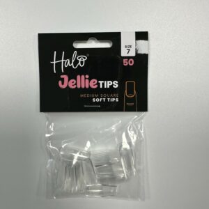 Halo Jellie Nail Tips 50st Medium Square Sizes 7 - JM117