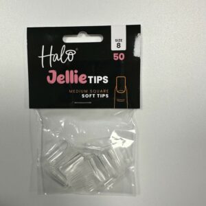 Halo Jellie Nail Tips 50st Medium Square Sizes 8 - JM118
