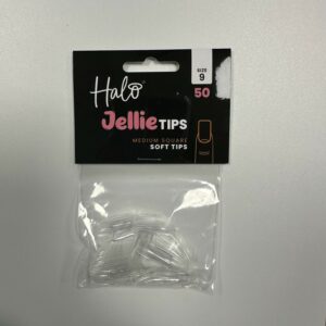 Halo Jellie Nail Tips 50st Medium Square Sizes 9 - JM119