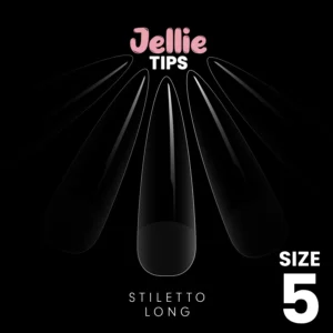 Halo Jellie Nail Tips 50st Stiletto Long Sizes 5 - JSL115