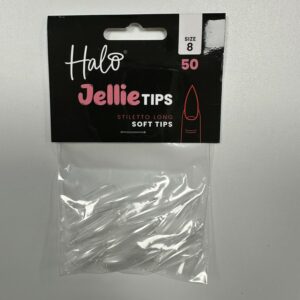 Halo Jellie Nail Tips 50st Stiletto Long Sizes 8 - JSL118