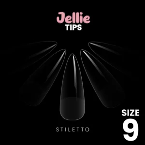Halo Jellie Nail Tips 50st Stiletto Sizes 9 - JS119